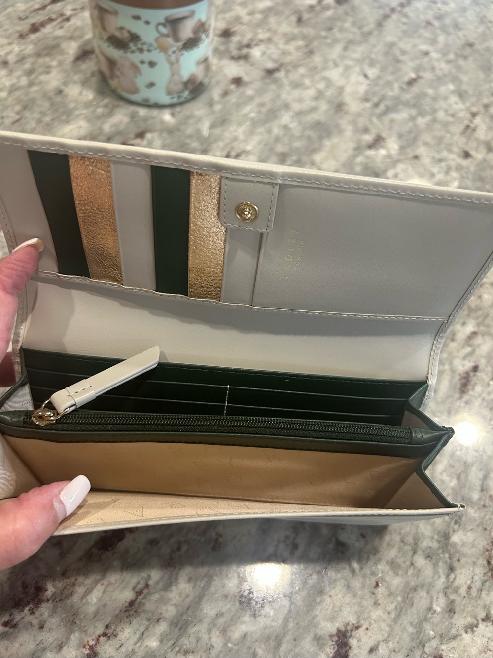 RADLEY LONDON Cream Leather Trifold Wallet - NWOT - Picture 5 of 5